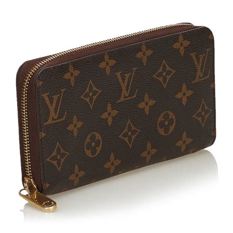 wallet louis vuitton monogram brown|louis vuitton black zipper wallet.